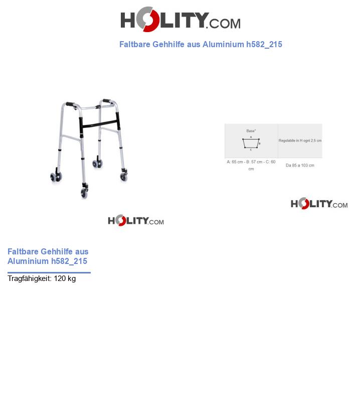 Faltbare Gehhilfe aus Aluminium h582_215