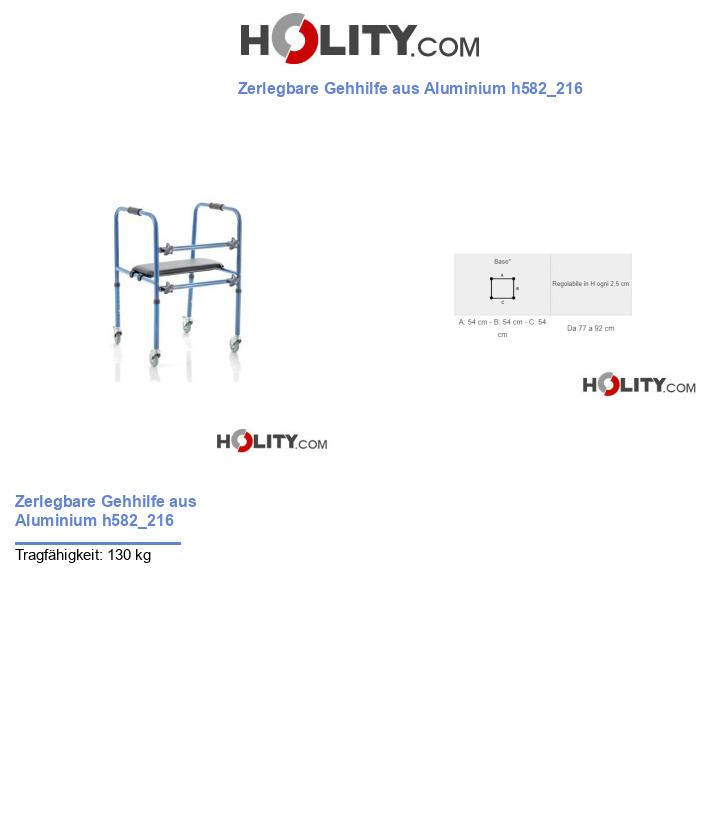 Zerlegbare Gehhilfe aus Aluminium h582_216