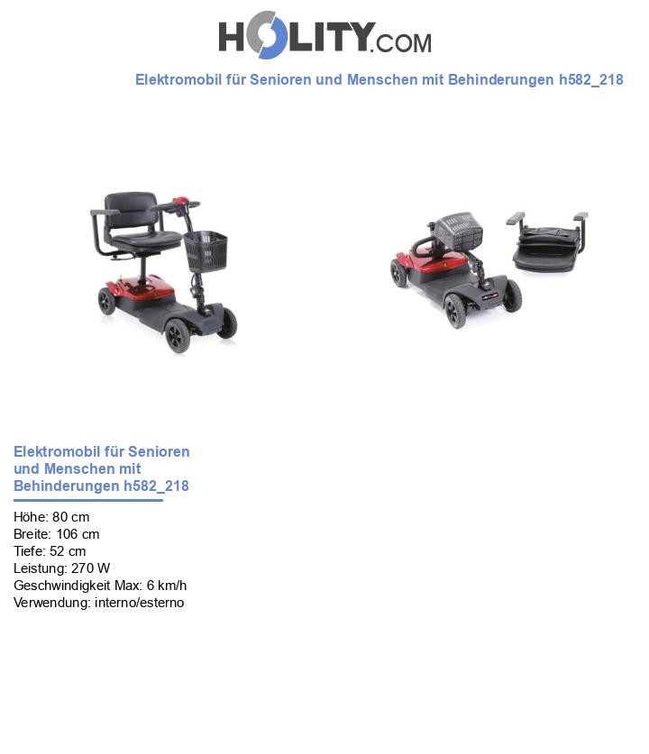 Elektromobil für Senioren und Menschen mit Behinderungen h582_218