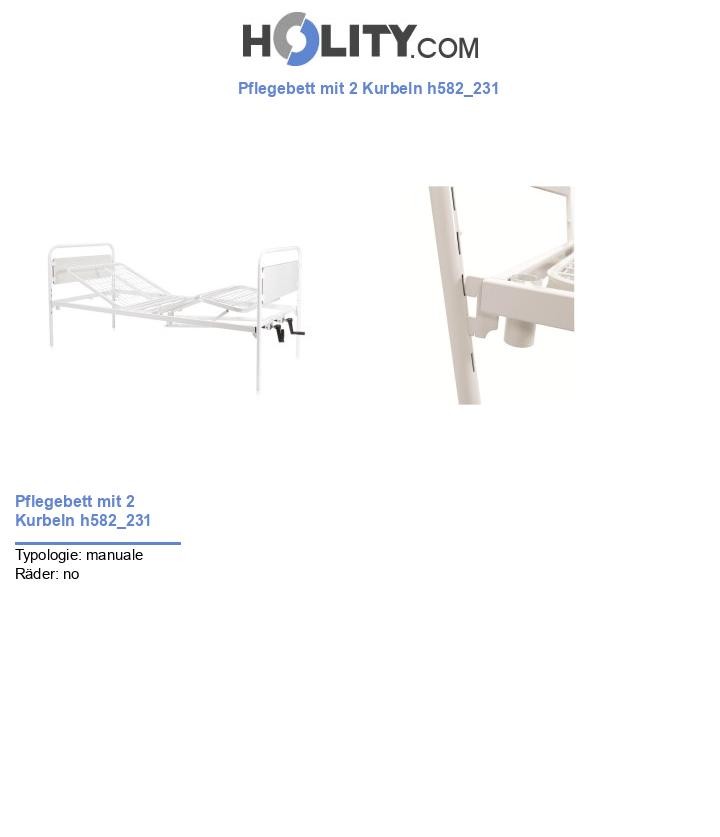 Pflegebett mit 2 Kurbeln h582_231