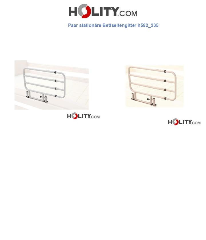 Paar stationäre Bettseitengitter h582_235