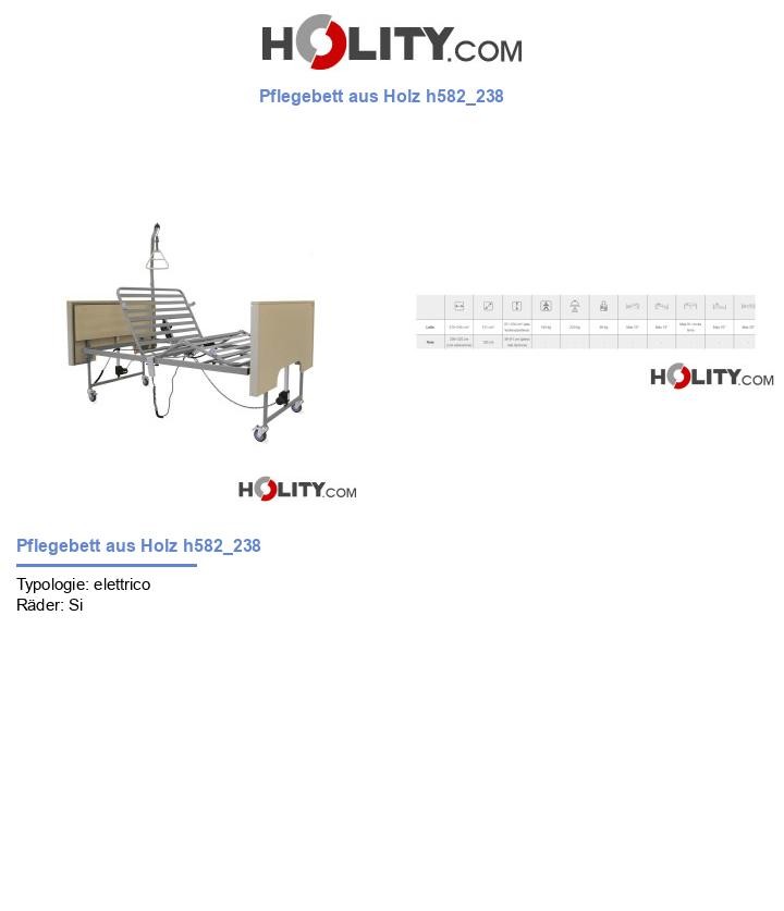 Pflegebett aus Holz h582_238