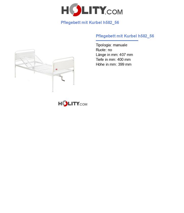 Pflegebett mit Kurbel h582_56