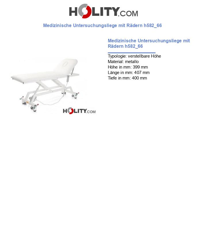 Medizinische Untersuchungsliege mit Rädern h582_66