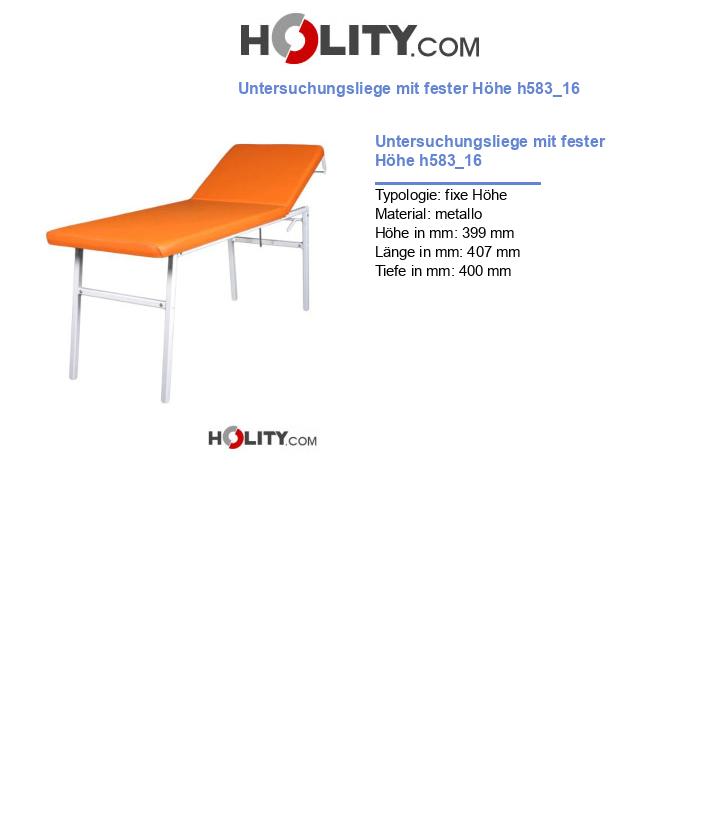 Untersuchungsliege mit fester Höhe h583_16