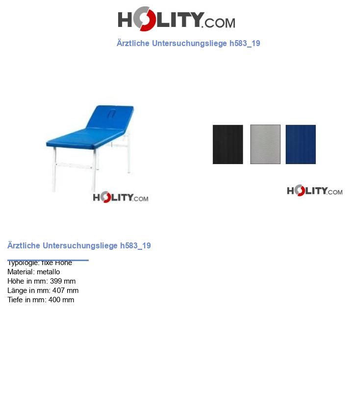 Ärztliche Untersuchungsliege h583_19