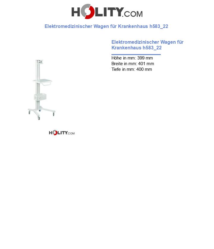 Elektromedizinischer Wagen für Krankenhaus h583_22