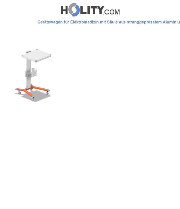 Gerätewagen für Elektromedizin mit Säule aus stranggepresstem Aluminium h583_26