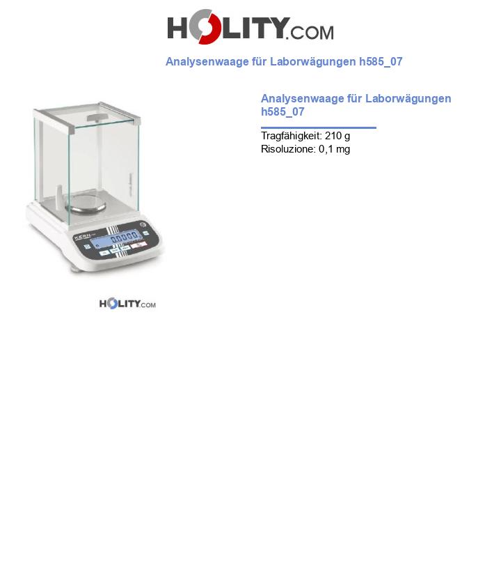 Analysenwaage für Laborwägungen h585_07