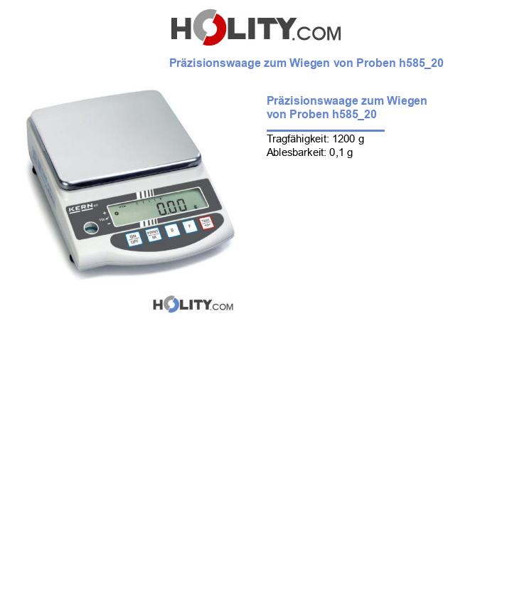 Präzisionswaage zum Wiegen von Proben h585_20