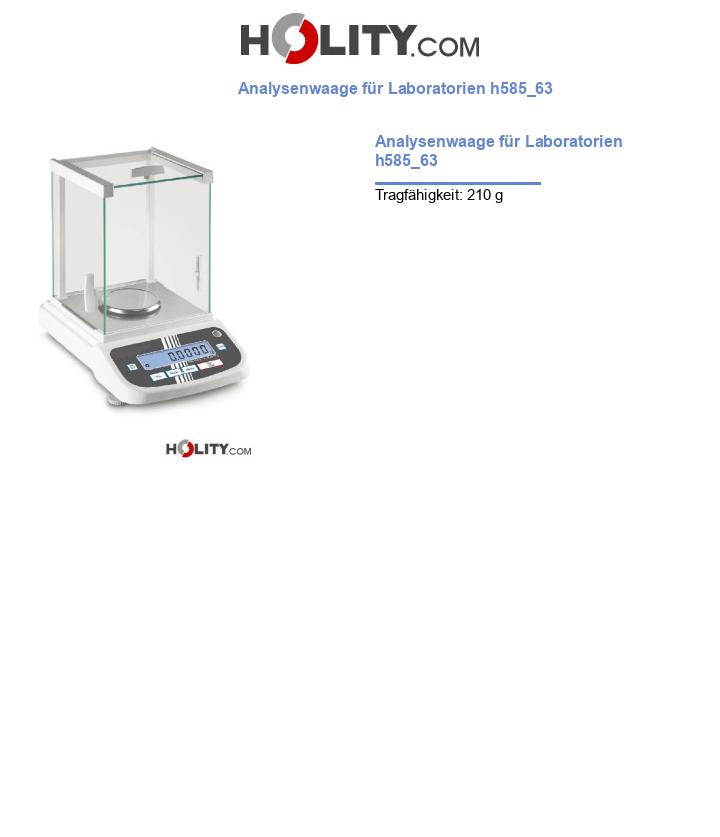 Analysenwaage für Laboratorien h585_63