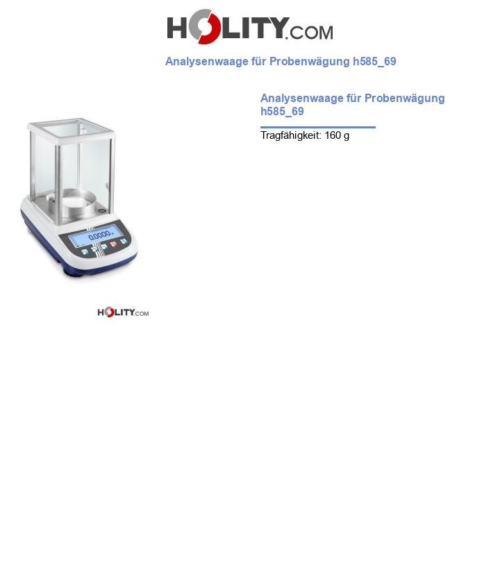 Analysenwaage für Probenwägung h585_69