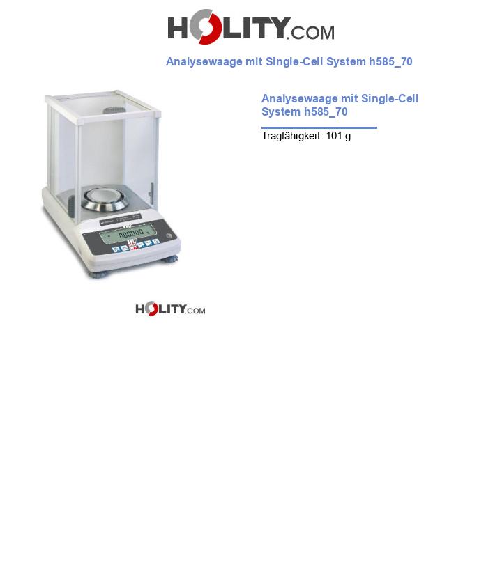Analysewaage mit Single-Cell System h585_70