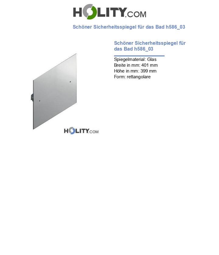 Schöner Sicherheitsspiegel für das Bad h586_03