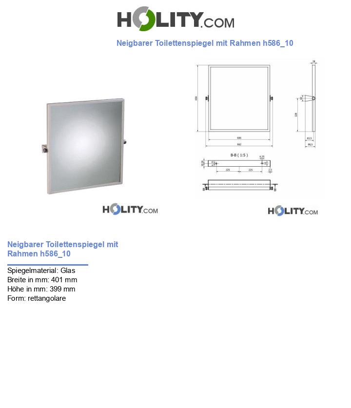 Neigbarer Toilettenspiegel mit Rahmen h586_10