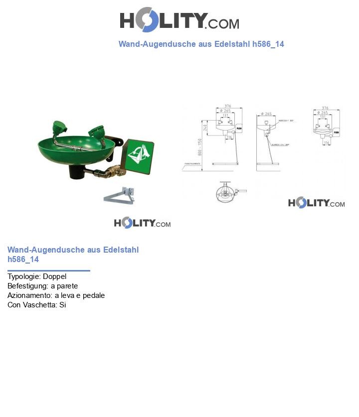 Wand-Augendusche aus Edelstahl h586_14