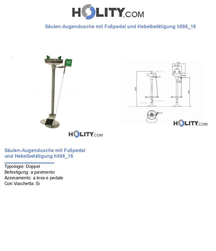 Säulen-Augendusche mit Fußpedal und Hebelbetätigung h586_16