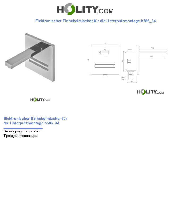 Elektronischer Einhebelmischer für die Unterputzmontage h586_34