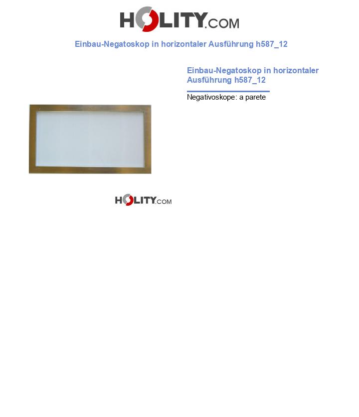 Einbau-Negatoskop in horizontaler Ausführung h587_12