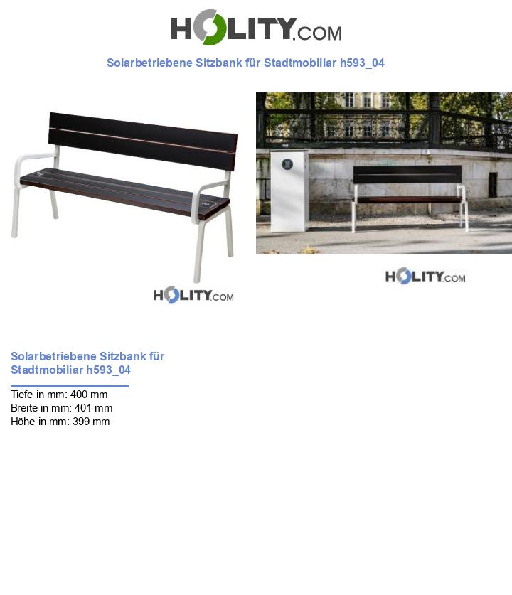 Solarbetriebene Sitzbank für Stadtmobiliar h593_04