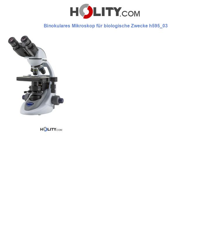 Binokulares Mikroskop für biologische Zwecke h595_03