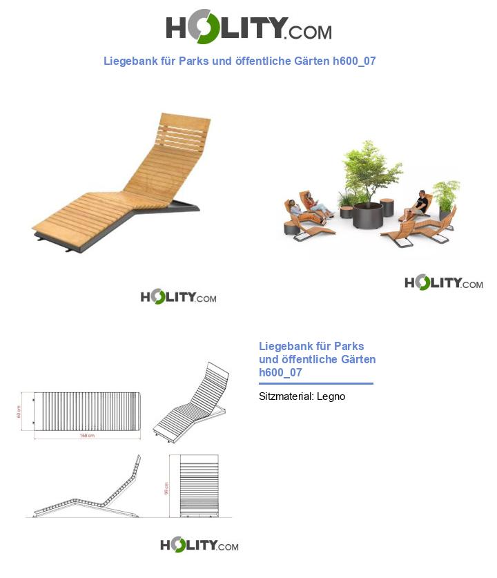 Liegebank für Parks und öffentliche Gärten h600_07