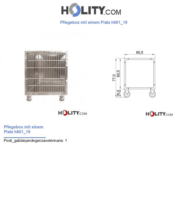 Pflegebox mit einem Platz h601_19