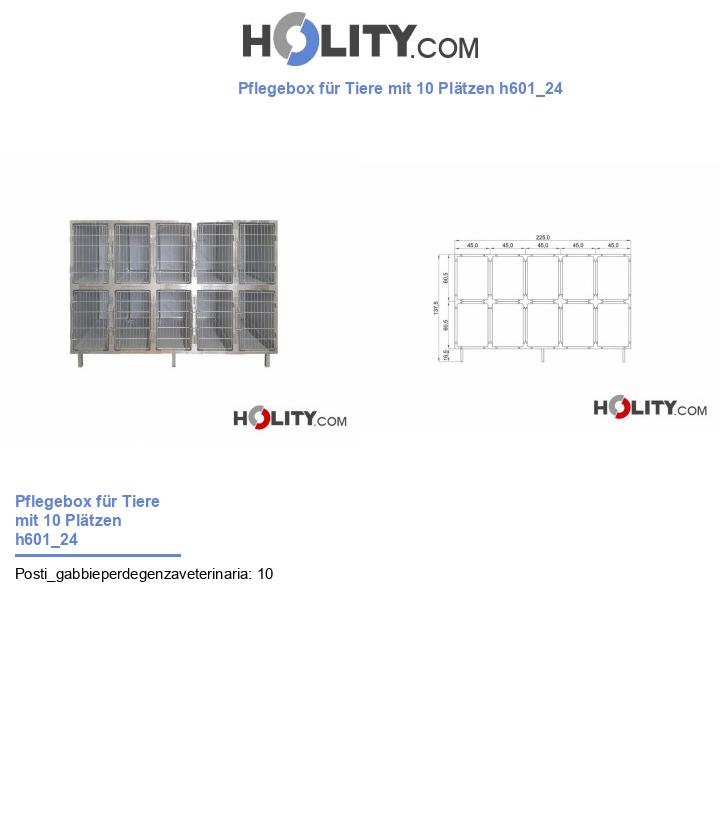 Pflegebox für Tiere mit 10 Plätzen h601_24