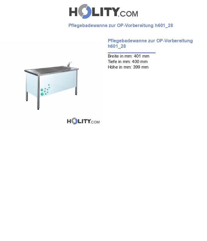 Pflegebadewanne zur OP-Vorbereitung h601_28