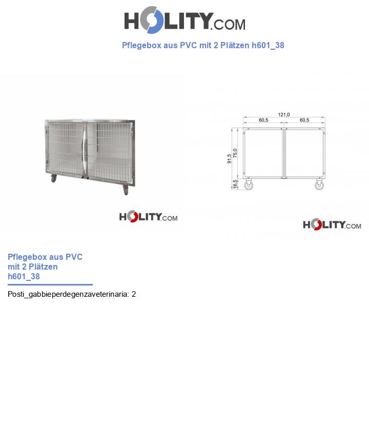 Pflegebox aus PVC mit 2 Plätzen h601_38