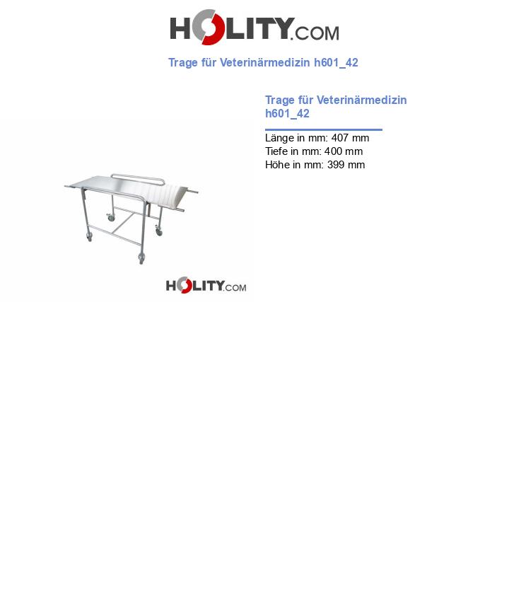 Trage für Veterinärmedizin h601_42