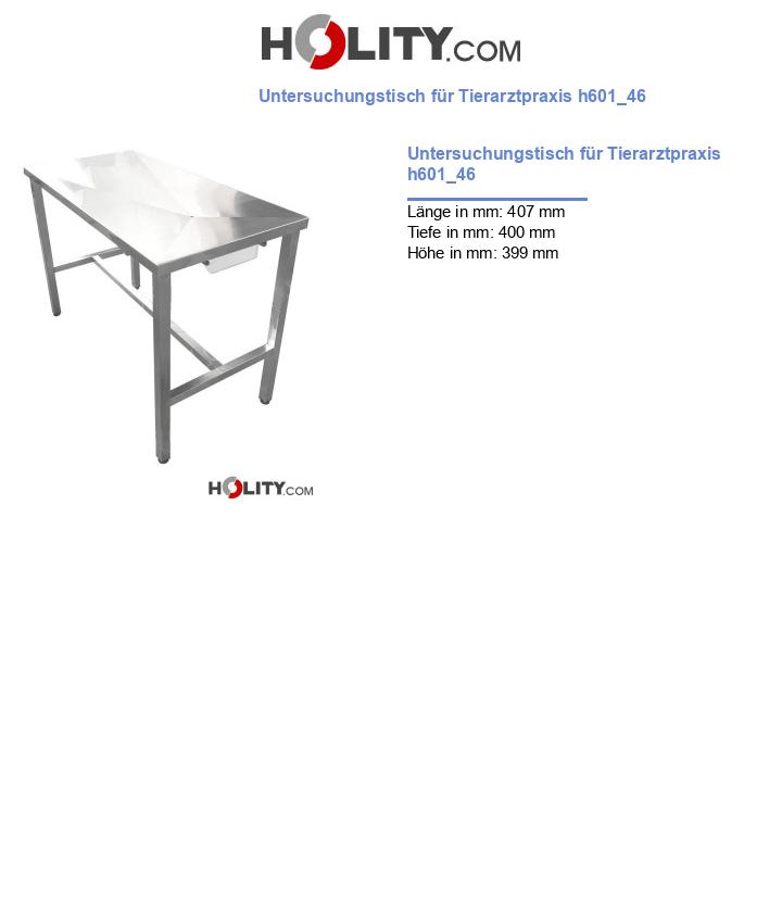 Untersuchungstisch für Tierarztpraxis h601_46