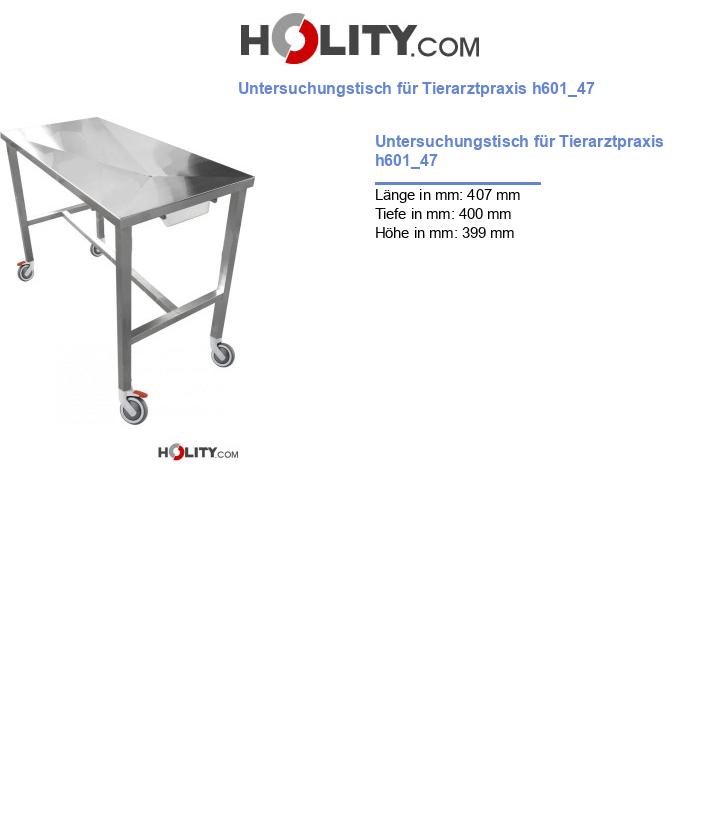 Untersuchungstisch für Tierarztpraxis h601_47