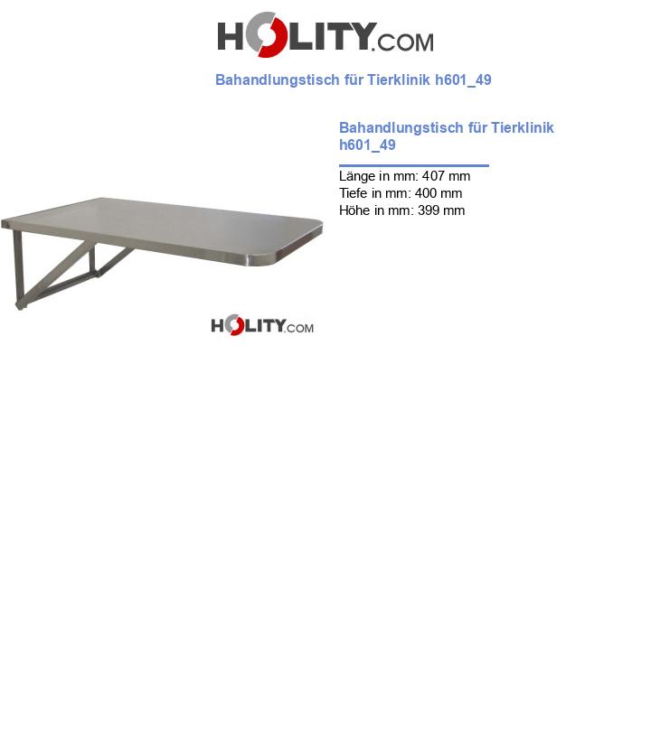 Bahandlungstisch für Tierklinik h601_49
