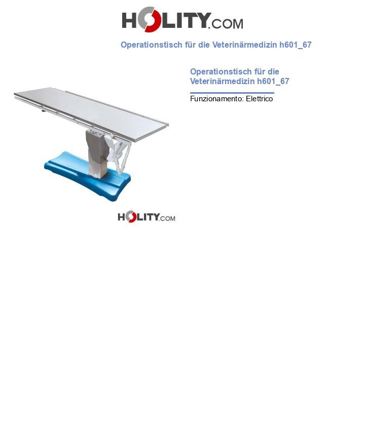 Operationstisch für die Veterinärmedizin h601_67