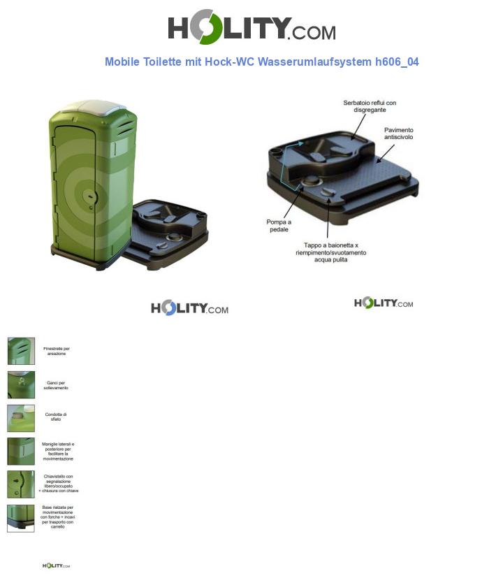Mobile Toilette mit Hock-WC Wasserumlaufsystem h606_04