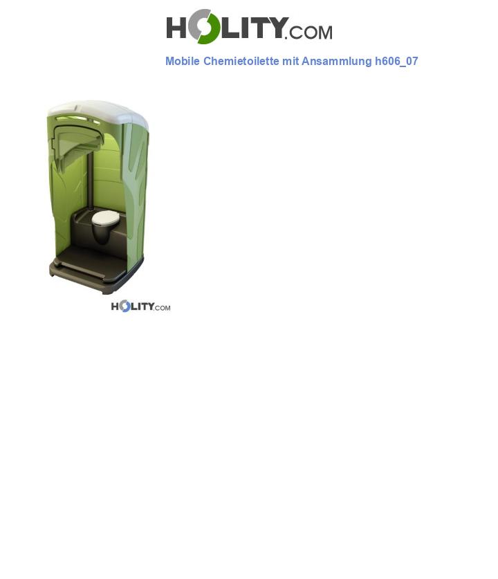 Mobile Chemietoilette mit Ansammlung h606_07