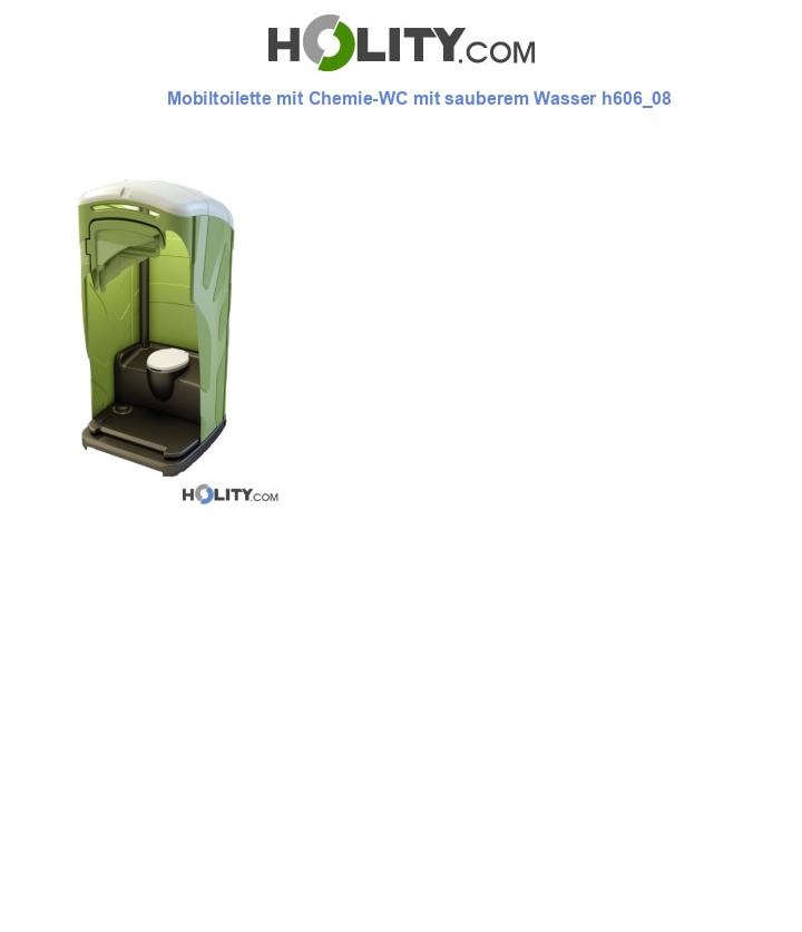 Mobiltoilette mit Chemie-WC mit sauberem Wasser h606_08