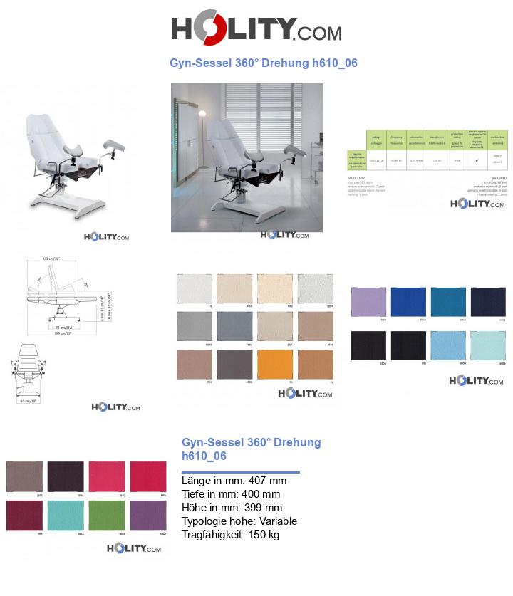 Gyn-Sessel 360° Drehung h610_06