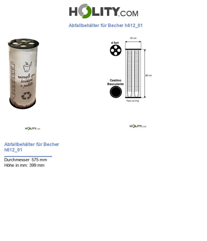 Abfallbehälter für Becher h612_01