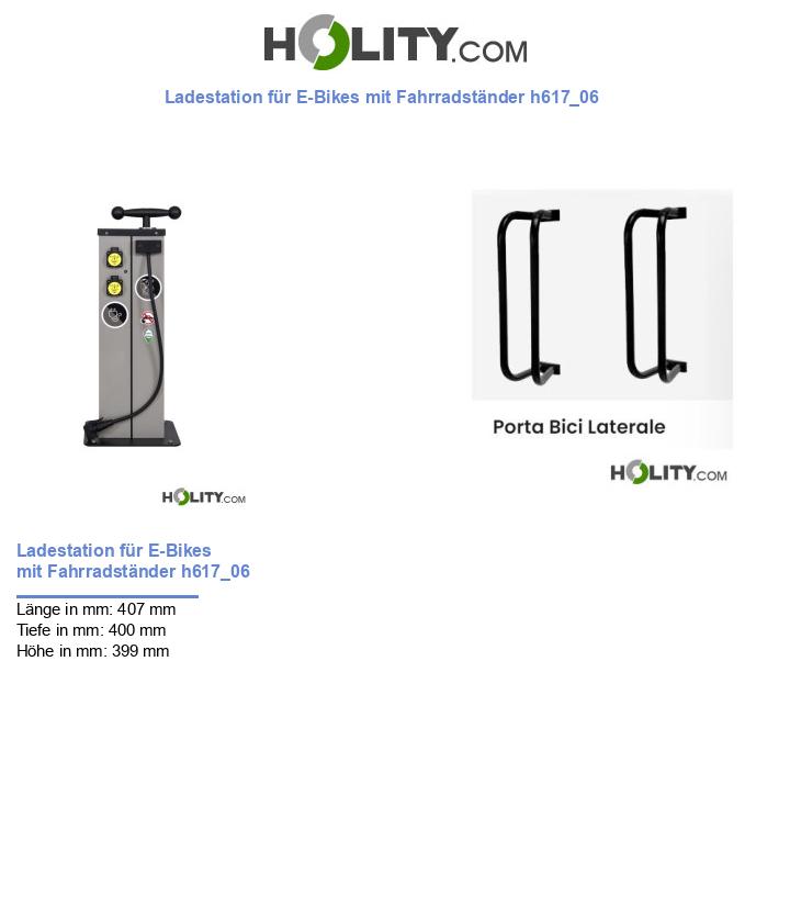 Ladestation für E-Bikes mit Fahrradständer h617_06