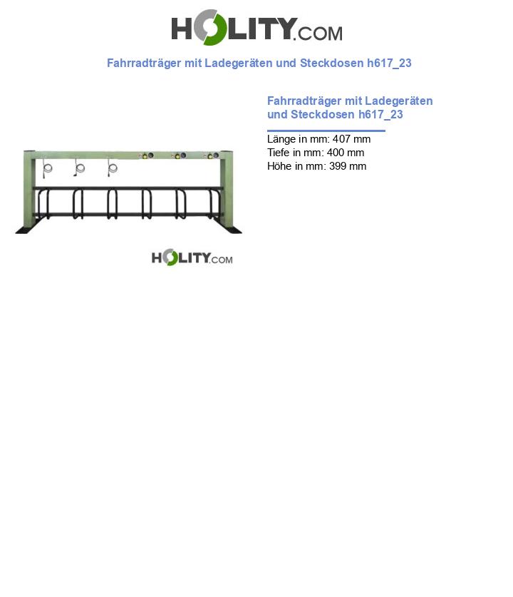 Fahrradträger mit Ladegeräten und Steckdosen h617_23