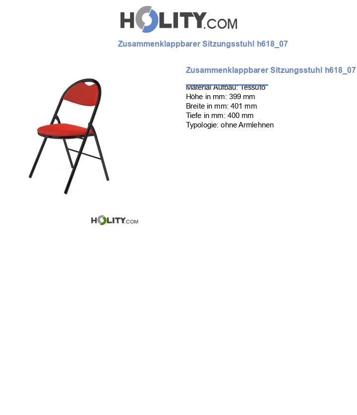 Zusammenklappbarer Sitzungsstuhl h618_07