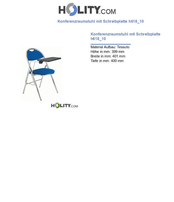 Konferenzraumstuhl mit Schreibplatte h618_10
