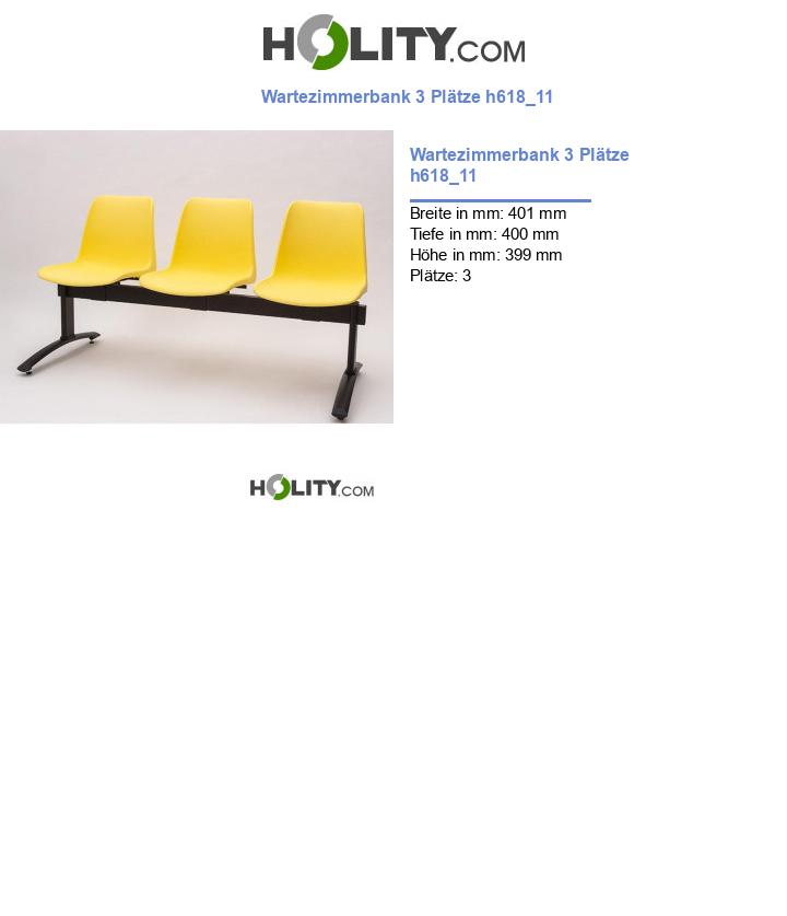 Wartezimmerbank 3 Plätze h618_11