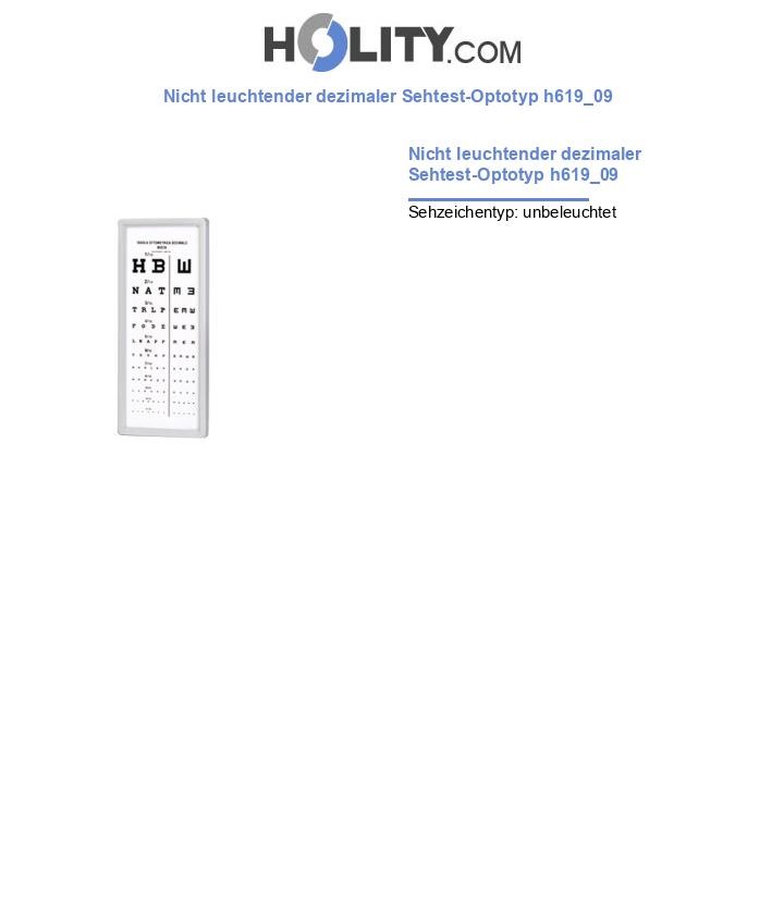 Nicht leuchtender dezimaler Sehtest-Optotyp h619_09