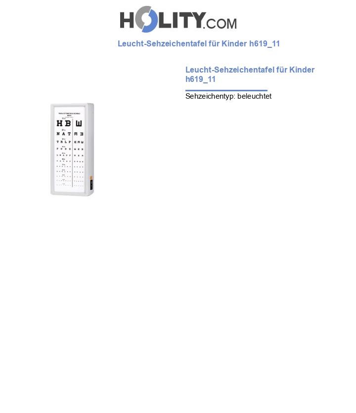 Leucht-Sehzeichentafel für Kinder h619_11