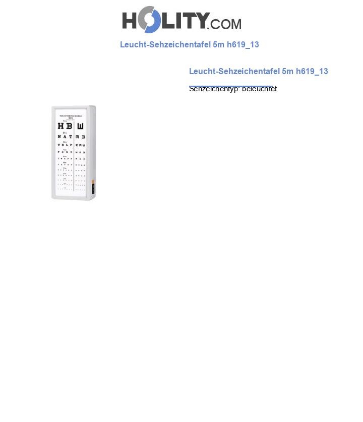 Leucht-Sehzeichentafel 5m h619_13