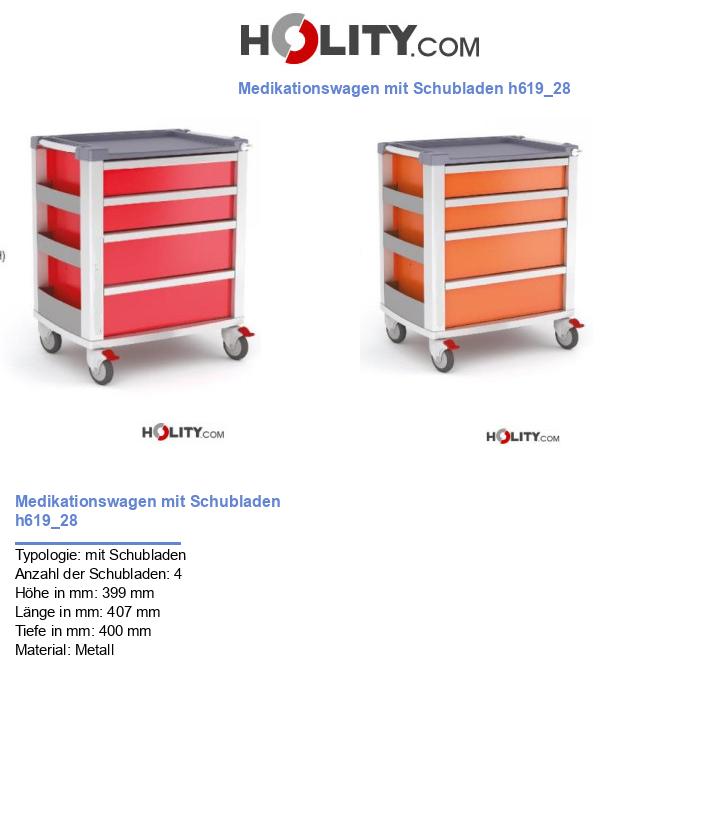 Medikationswagen mit Schubladen h619_28