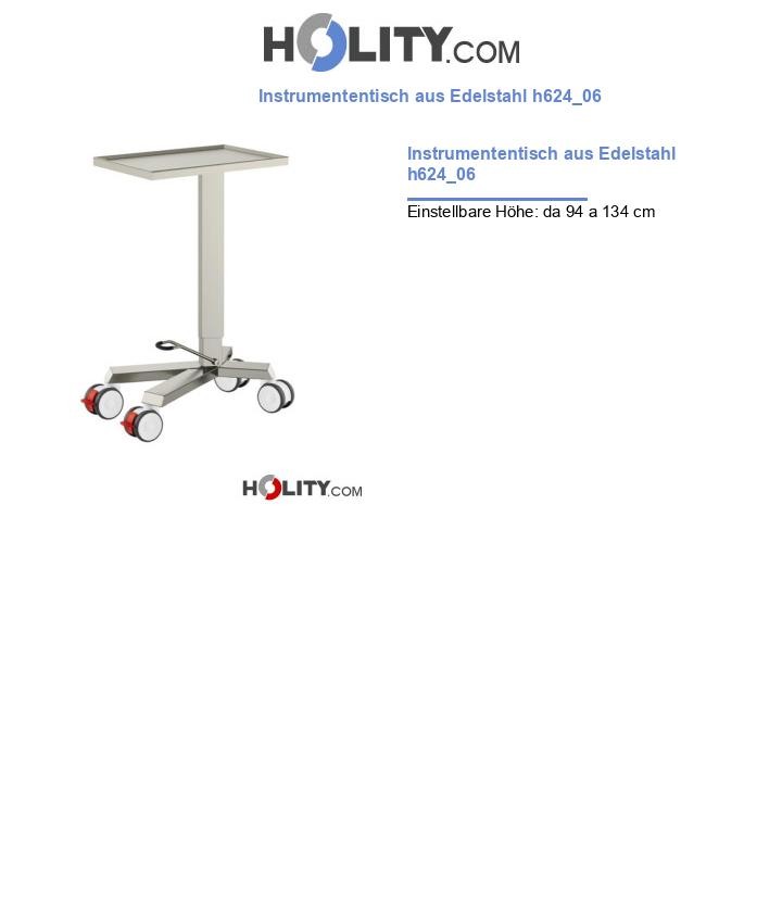 Instrumententisch aus Edelstahl h624_06